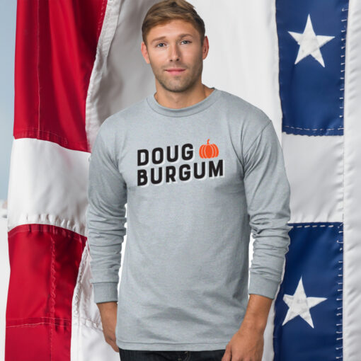 Doug Burgum Pumpkin Dark Ash Crewneck Fleece Sweatshirts