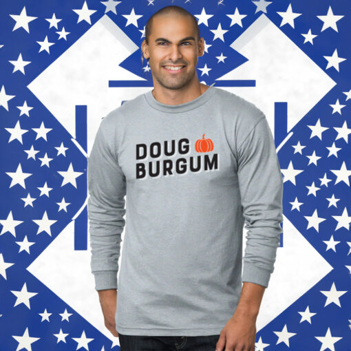 Doug Burgum Pumpkin White Long Sleeve T-Shirts