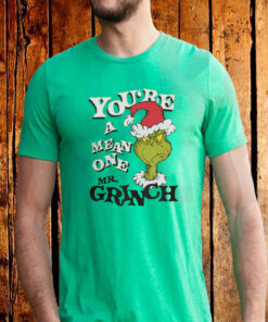 Dr. Seuss Christmas The Grinch You’re a Mean One Portrait T-Shirt