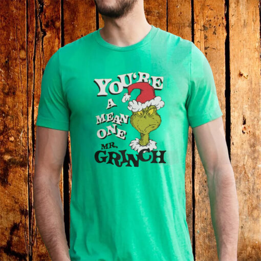 Dr. Seuss Christmas The Grinch You’re a Mean One Portrait T-Shirt