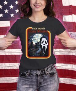 Ghost retro Let's Watch Scary Movies T-Shirts