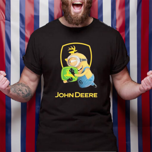 Minion Hug John Deere Logo T-Shirt