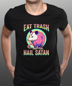 Possum Shirt Eat Kawaii Pastel Goth Trash Hail Satan T-Shirtt