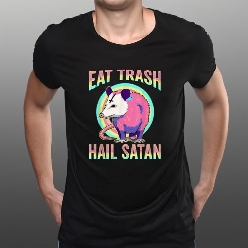 Possum Shirt Eat Kawaii Pastel Goth Trash Hail Satan T-Shirtt