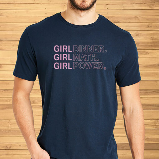 Raygunsite Girl Dinner Math Power Shirts