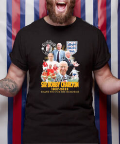 Sir Bobby Charlton Manchester United 1937-2023 Thank You For The Memories Signature TShirt