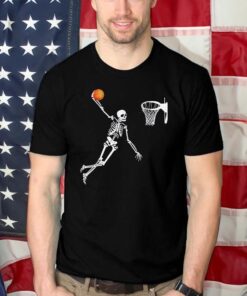 Skeleton Playing Basketball Halloween Costume Shirts