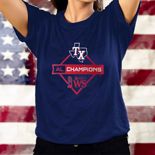 Texas Rangers 2023 American League Champions Diamond Icon T-Shirts