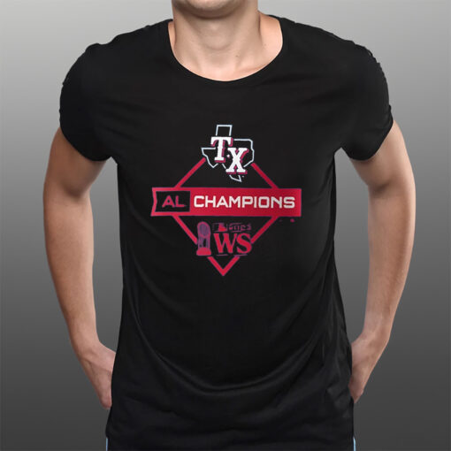 Texas Rangers 2023 American League Champions Diamond Icon T-Shirtt