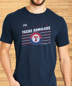 Texas Rangers Majestic Threads 2023 World Series Local Lines Shirt