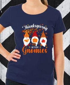 Thanksgiving With My Gnomies Funny Autumn Gnomes T-Shirt