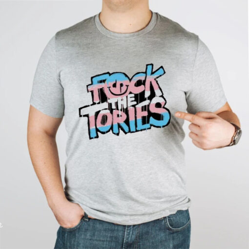 Trans Flag Colours Fuck The Tories T-Shirts