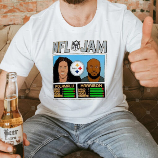 Troy Polamalu and James Harrison Pittsburgh Steelers Homage NFL Retired Jam T-Shirt