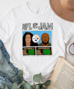 Troy Polamalu and James Harrison Pittsburgh Steelers Homage NFL Retired Jam TShirt