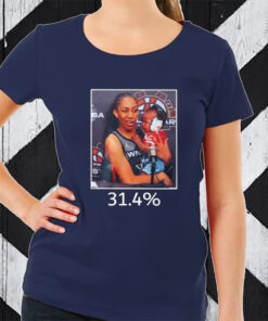 Tyler Marsh Las Vegas Aces A’ja Wilson 31.4% T-Shirt