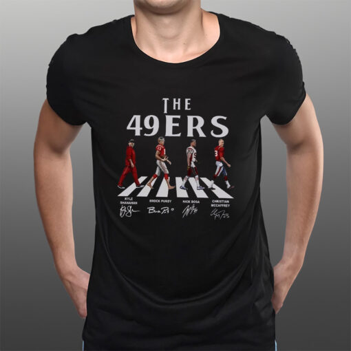 Vintage 49ers Walking Abbey Road Signatures T-Shirts