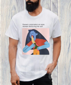 Was Cash Generic Corporate Art Style Woman Devouring Her Son T-Shirt