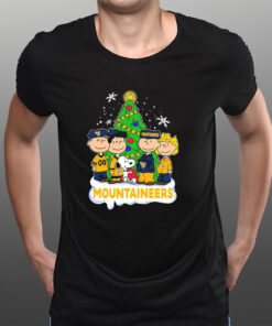 West Virginia Football X Peanuts Characters Happy Christmas T-Shirtt