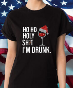 Women’S Ho Ho Holy Shit I’M Drunk Printed Casual Shirt