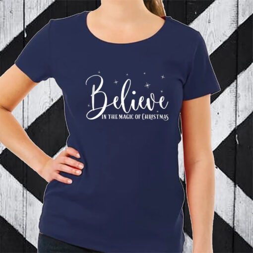 Women’s Believe In The Magic Of Christmas Print TShirt