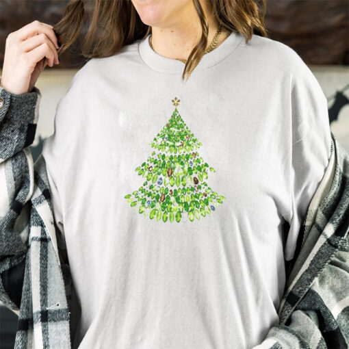 Women’s Crystal Christmas Tree Sweat T-Shirt