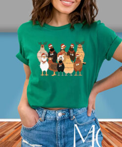 Women’s Cute Christmas Chickens Sweat TShirt