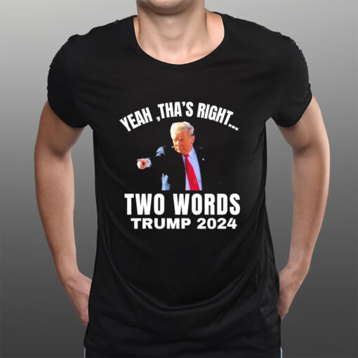 Yeah Tha’s Right Two Words Trump 2024 T-Shirtt