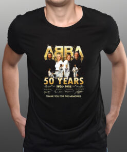 Abba 50 Years 1974 – 2024 Thank You For The Memories T-Shirt