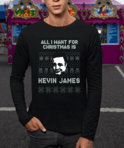 All I Want For Christmas Is Kevin James Ugly Sweater Fan TShirt