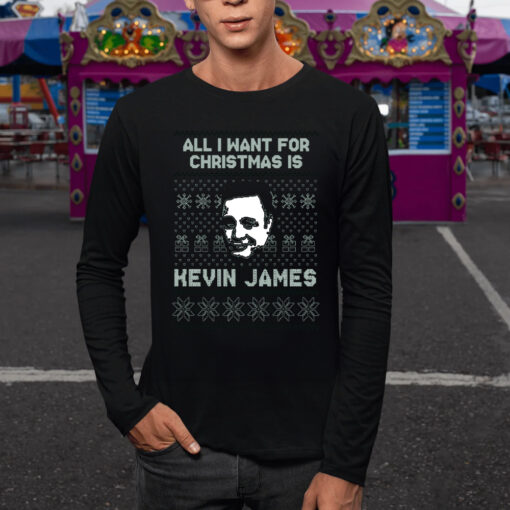 All I Want For Christmas Is Kevin James Ugly Sweater Fan TShirt