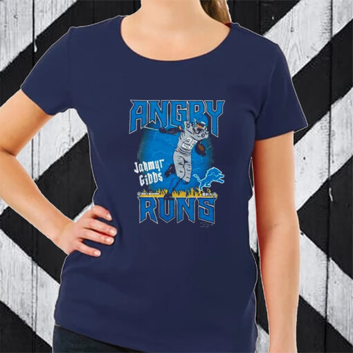 Angry Runs Lions Jahmyr Gibbs TShirt