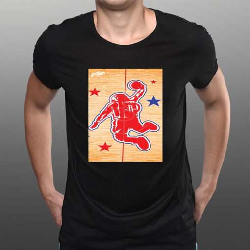 Astronaut On The Field Houston Rocket T-Shirtt