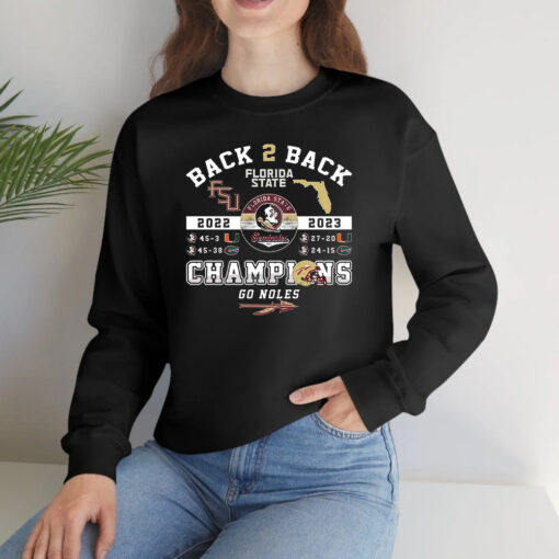 Back To Back 2022 2023 Florida Seminoles Champions Go Noles T-Shirtt