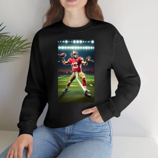 Brock Purdy San Francisco Quarterback Throwing Football Fan T-Shirts