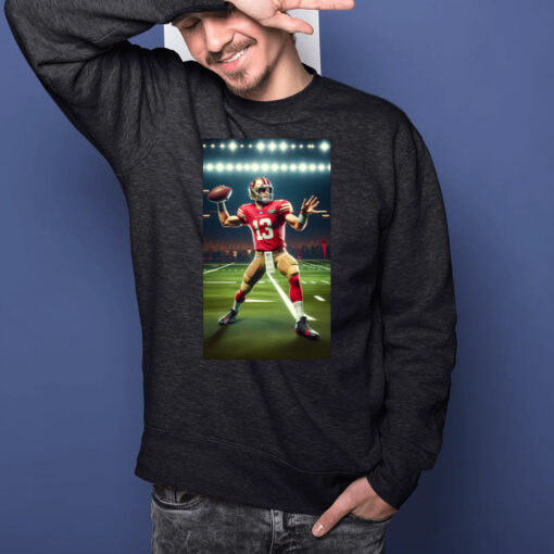 Brock Purdy San Francisco Quarterback Throwing Football Fan T-Shirtt