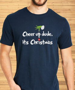 Cheer Up Dude It’s Christmas Green Monster Print Sweat Shirt