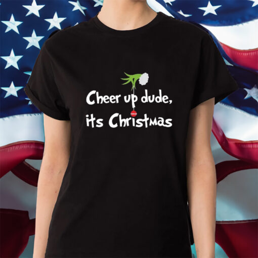 Cheer Up Dude It’s Christmas Green Monster Print Sweat Shirts