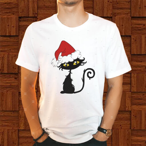 Christmas Cat Print Sweat Shirts