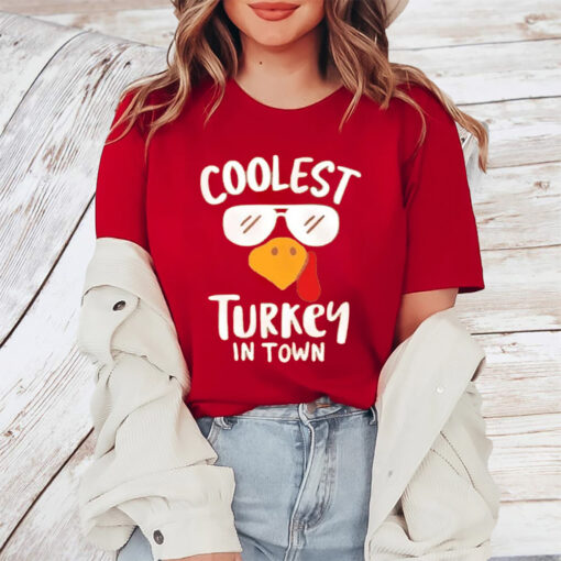 Coolest Turkey In Town Thanksgiving Sweat TShirt