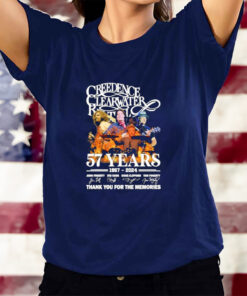 Creedence Clearwater Revival 57 Years 1967 – 2024 Thank You For The Memories T-Shirts