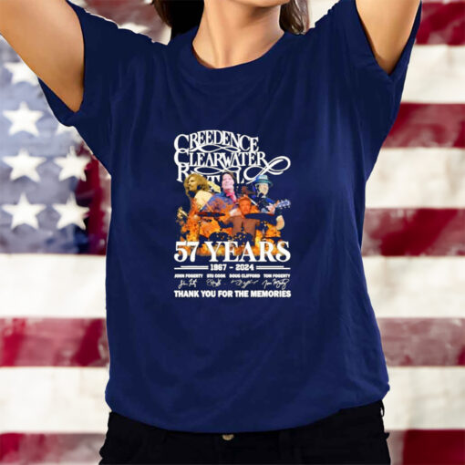 Creedence Clearwater Revival 57 Years 1967 – 2024 Thank You For The Memories T-Shirts