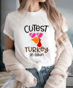 Cutest Turkey In The Town Printed Sweat T-Shirts