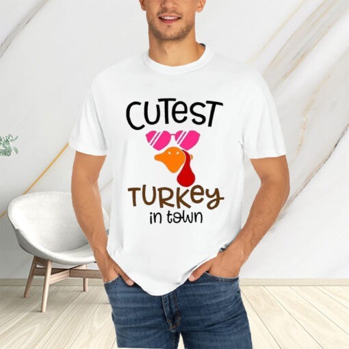 Cutest Turkey In The Town Printed Sweat T-Shirtt