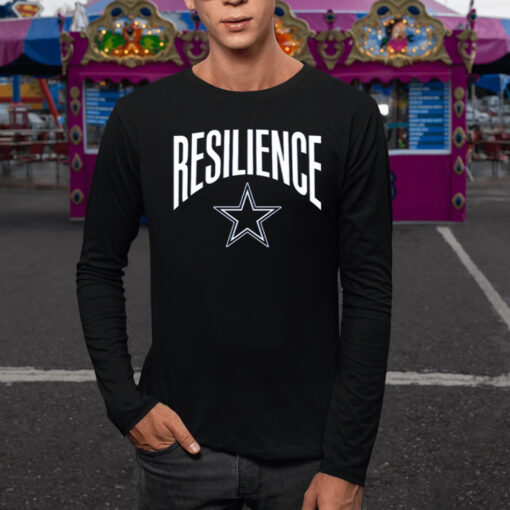 Dak Prescott Wearing Dallas Cowboys Resilience TShirt