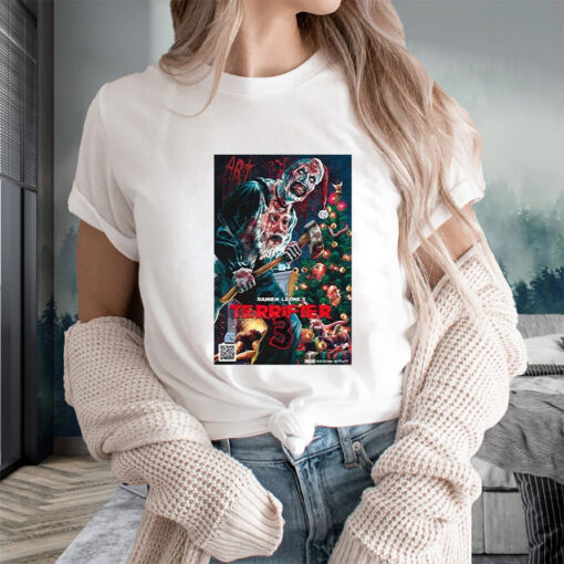 Damien Leone’s Terrifier 3 Christmas Poster T-Shirts