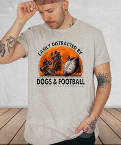 Easily Distracted By Dogs And Football Sweat TShirt