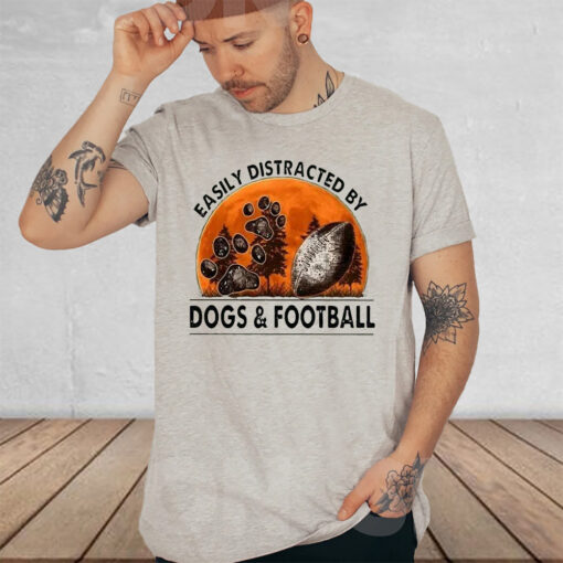 Easily Distracted By Dogs And Football Sweat TShirt