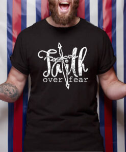 Faith Over Fear Printed Crewneck Sweat T-Shirt