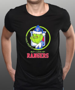 Funny Grinch I hate people but I love my New York Rangers T-Shirts