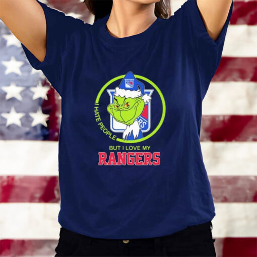 Funny Grinch I hate people but I love my New York Rangers T-Shirtt